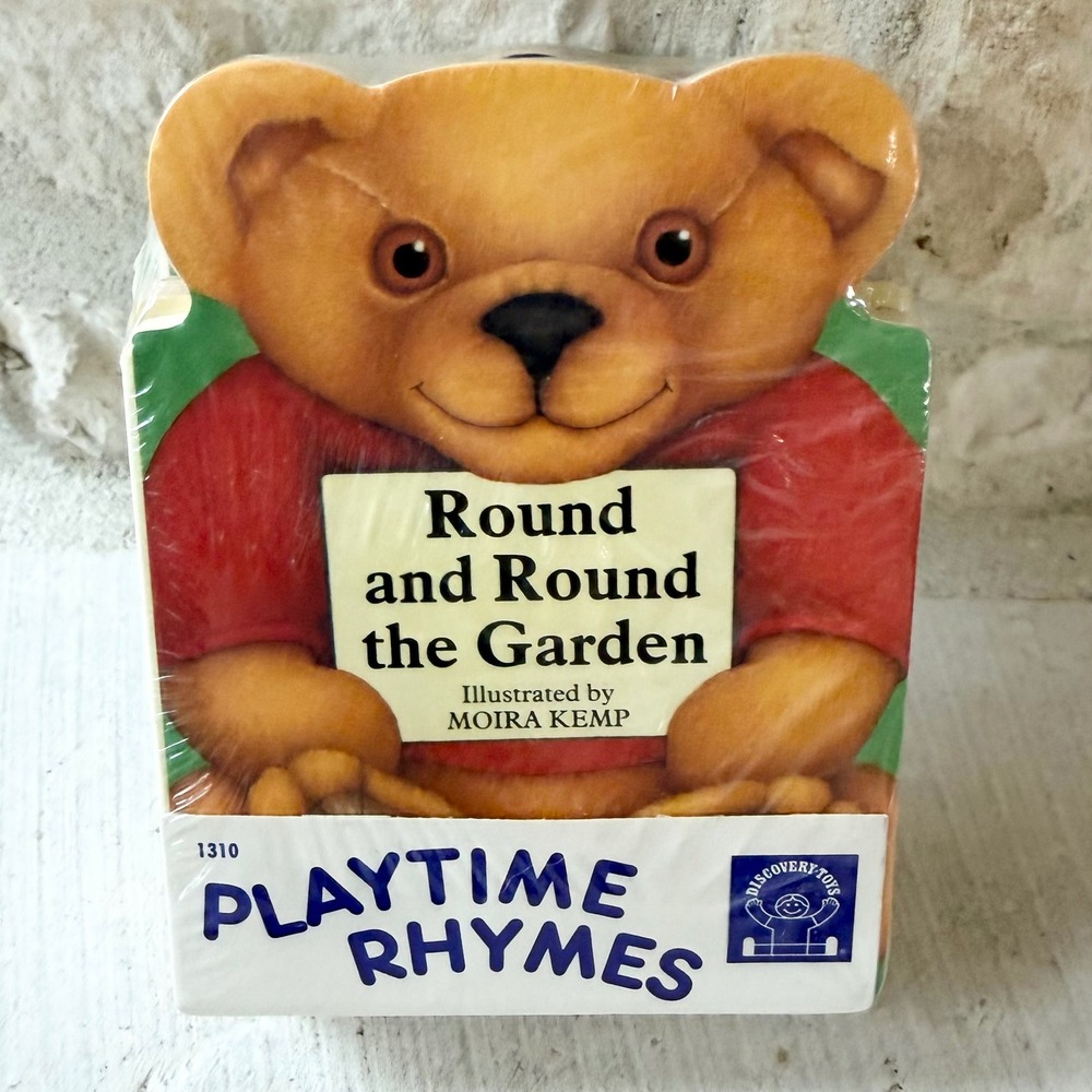Discovery Toys Playtime Rhymes Board Book Set 1993 Moira Kemp Teddy Bear New